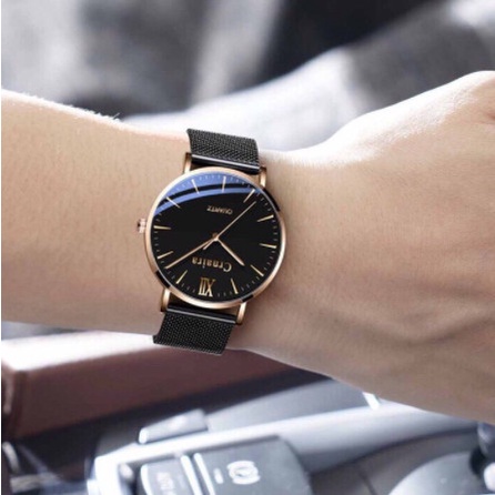 Đồng hồ nam CRNAIRA C1 chính hãng, dây lưới thép nhuyễn, mặt tròn