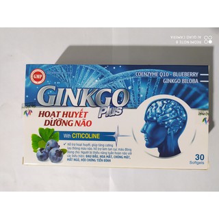 GINKGO PLUS - HỖ TRỢ TUẦN HOÀN NÃO - Chống đau đầu mất ngủ <tặng 1 lọ C sủi 30k> <Mua 4 tặng 1>
