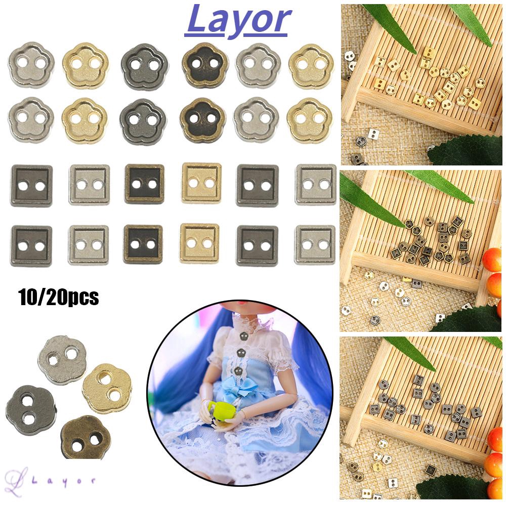 Set 10/20 Nút Áo 4mm Hai Lỗ Cho Búp Bê