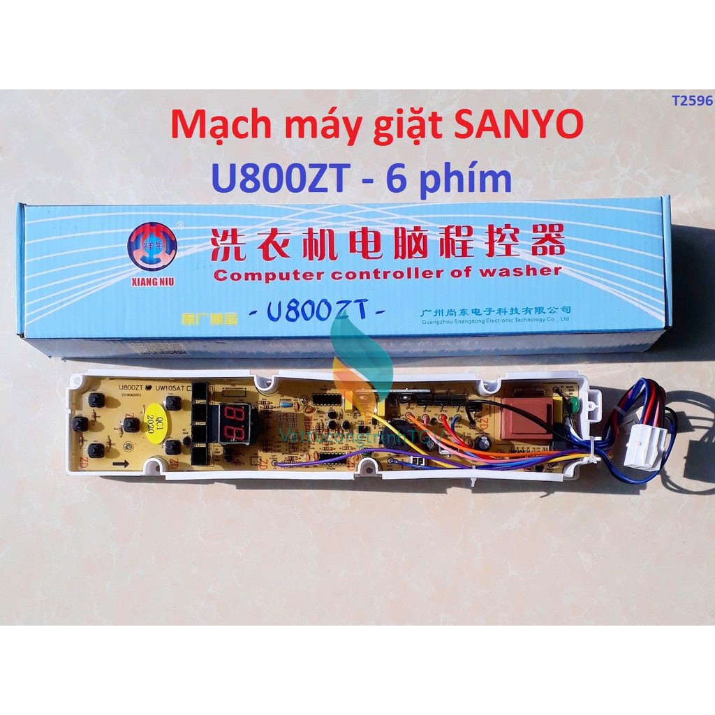 [Mã 159ELSALE hoàn 7% đơn 300K] Bo mạch máy giặt SANYO 4 nút - 6 nút U800ZT-UW105AT-S80VT