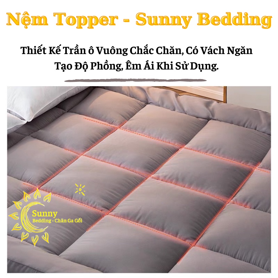 Topper Nệm - Tấm Làm Mềm Nệm Đa Năng Loại Cao Cấp Dày 6-8cm