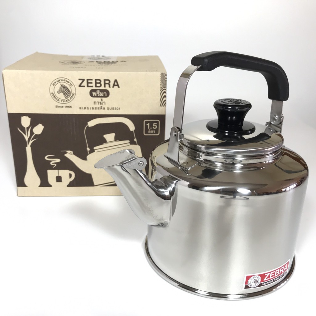 Ấm đun nước INOX 304 ZEBRA dung tích 1,5L- code 113432 - Chính hãng