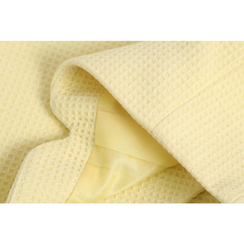 SET ÁO CROPTOP KÈM QUẦN VÁY MÀU VÀNG NHẠT ZR XUẤT XỊN