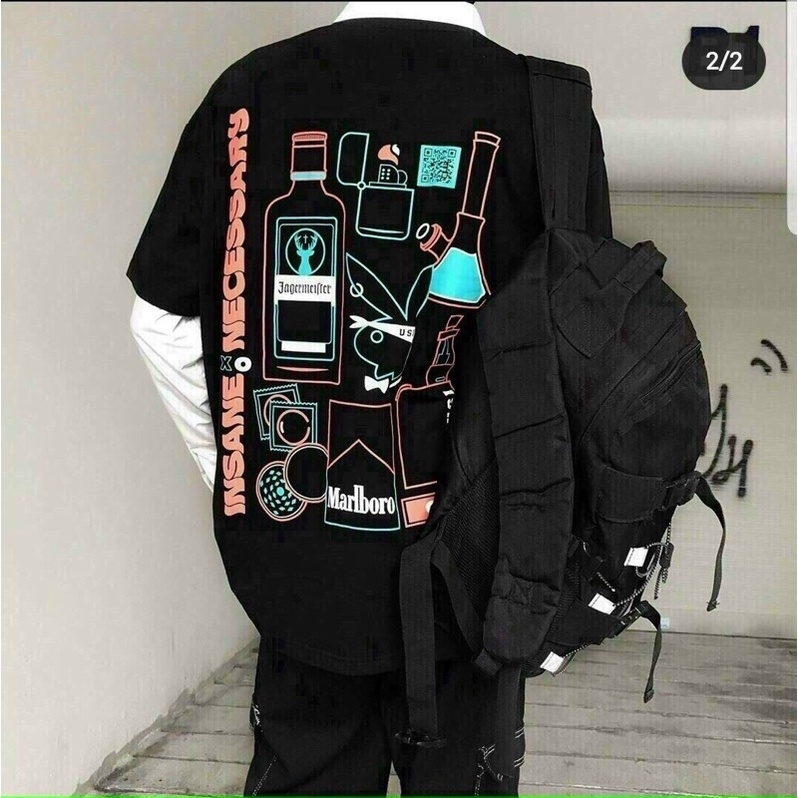 Áo Thun Tay Lỡ Unisex ÍNSANE , Áo Phông Tay Lỡ Nam Nữ Unisex INSANE