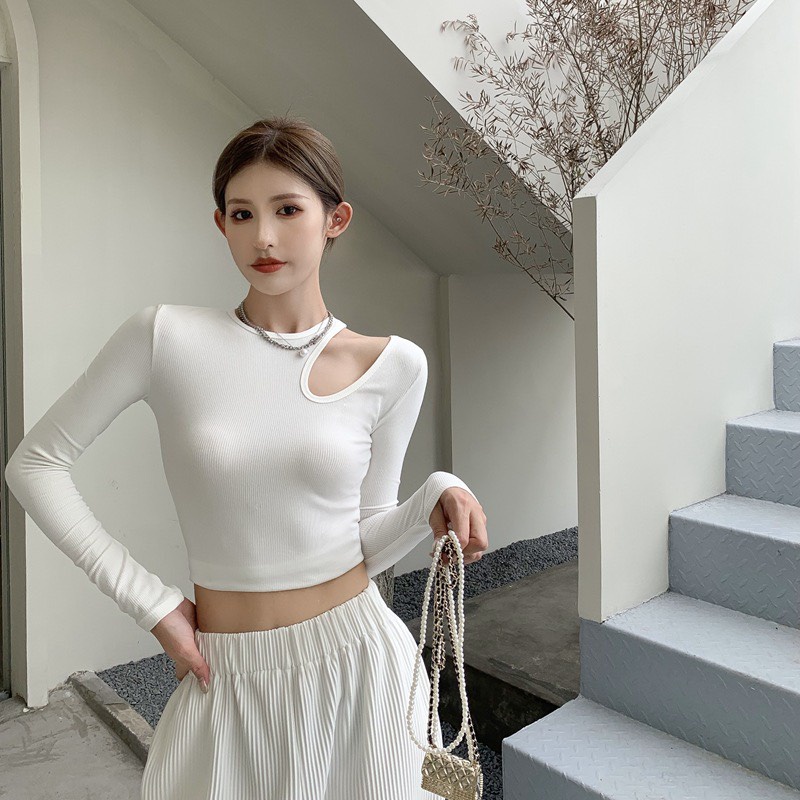 [SIÊU CHCEKCHI ] ÁO BODY NỮ KHOÉT VAI, ÁO THUN LEN NỮ DÀI TAY CỰC PHONG CÁCH (TL1) | BigBuy360 - bigbuy360.vn