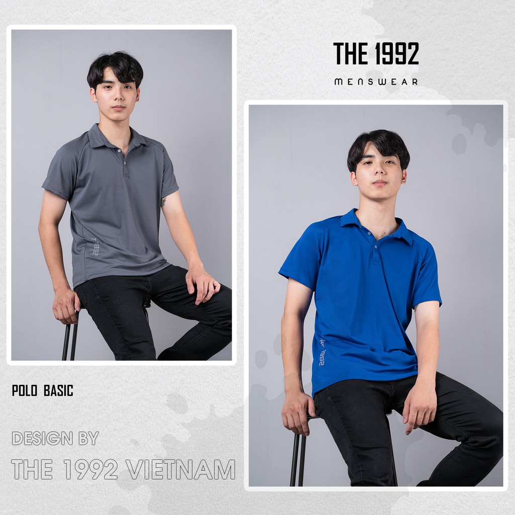 Áo thun thể thao nam Áo polo cổ bẻ basic THE 1992