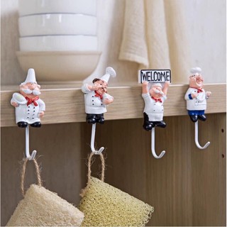 Móc dán tường Ông đầu bếp Dán trên mọi loại tường