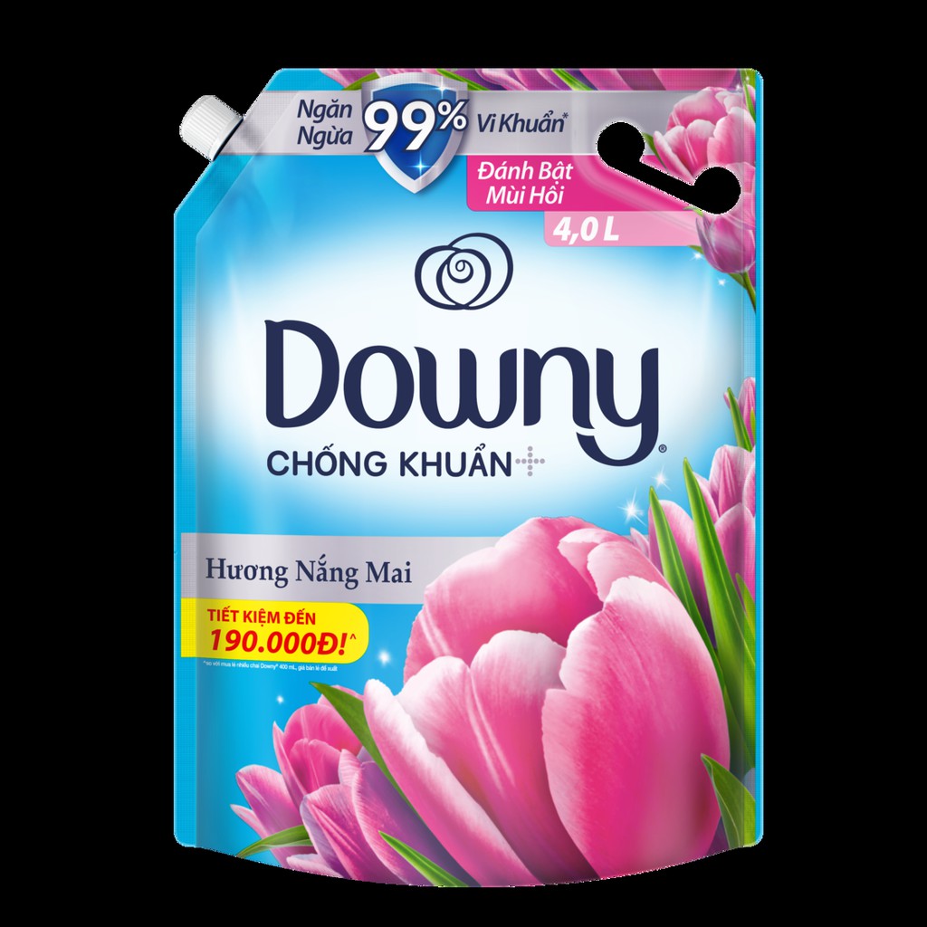 Nước Xả Vải DOWNY Hương Nước Hoa Cao Cấp Túi 4L Hương Đam Mê/ Huyền Bí/ Nắng Mai