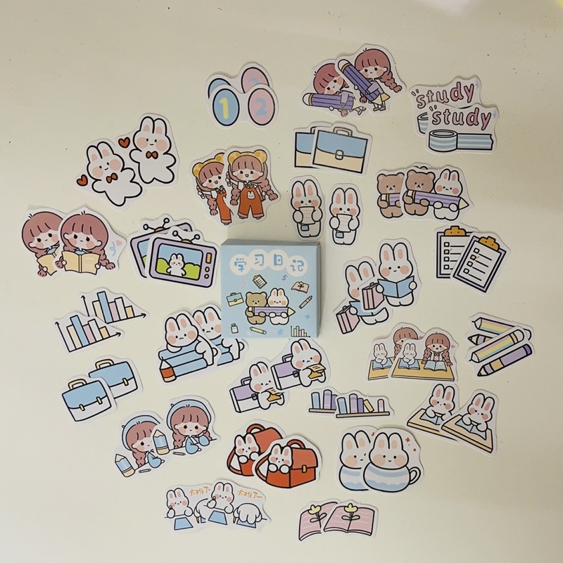 Hộp nhỏ 50 Sticker dễ thương