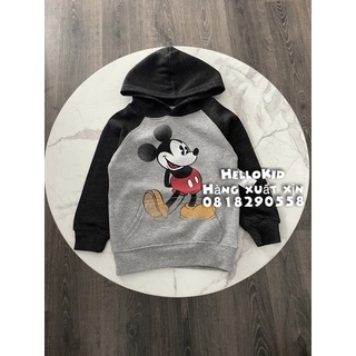 A438 - Áo nỉ hoodie Mickey bé trai & bé gái