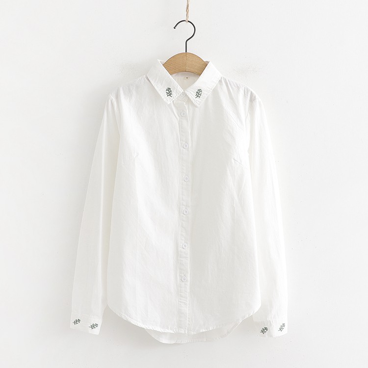 Aó somi cotton 100% siêu mịn , thêu nổi cổ và tay áo