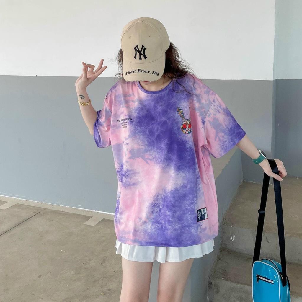 Áo Thun Loang, Áo Phông Loang Nam Nữ Tay Lỡ Form Rộng Cao Cấp Unisex - Hàng Hot Trend Loại 1 - BADD RABBIT