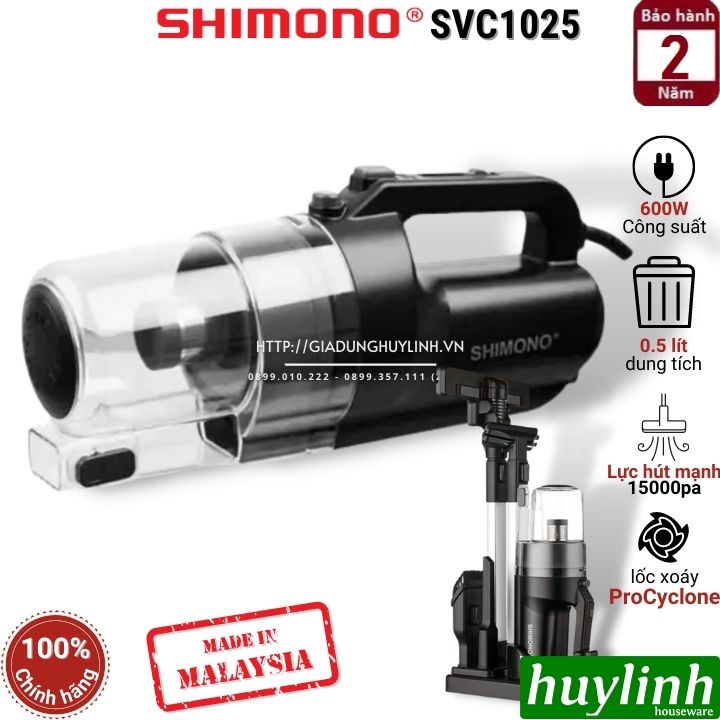 Máy hút bụi cầm tay Shimono SVC1025 - Malaysia