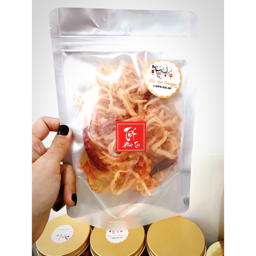 Khô Mực Xé Sợi Tẩm 2 Vị Món Ngon Chuẩn Vị Ngày Tết