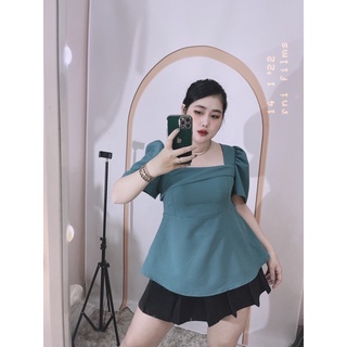 [MÚP BIGSIZE 60-100KG] Áo kiểu cổ vuông chất xốp