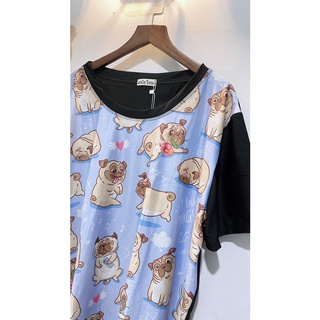 áo thun thái unisex bigsize[hình chó xanh] KY12