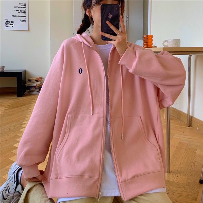 Áo hoodie nam nữ,Áo sweater nỉ nam nữ from rộng Unisex chất nỉ ngoại siêu dày dặn in chữ thêu hồng | BigBuy360 - bigbuy360.vn
