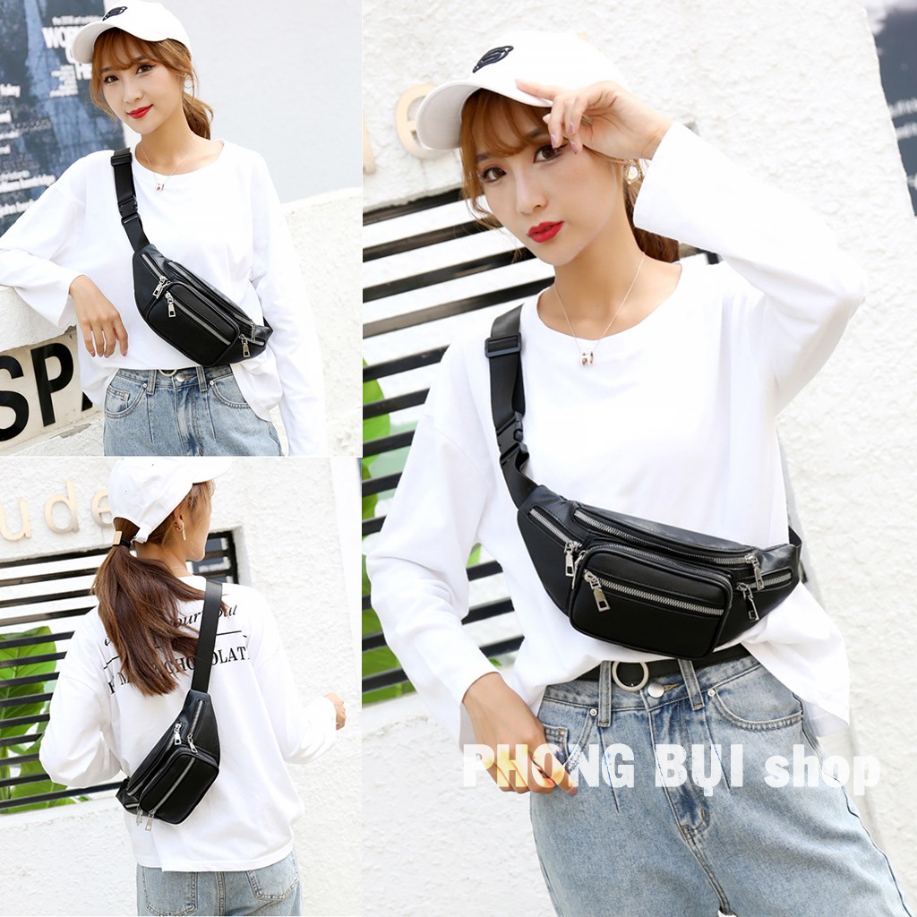 Túi Đeo Chéo Nam Nữ Chất Da Vân Sần Mềm Đẹp Dáng Thời Trang, Túi Bao Tử Nam Nữ Siêu Đẹp | BigBuy360 - bigbuy360.vn