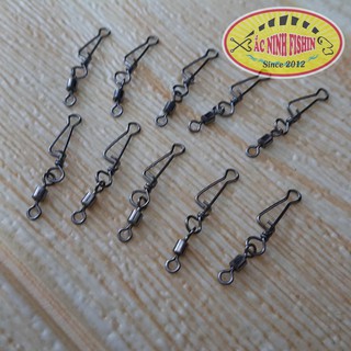 Khóa số 4 mở xoay, khóa link câu cá đơn đài. khóa phao câu lục.