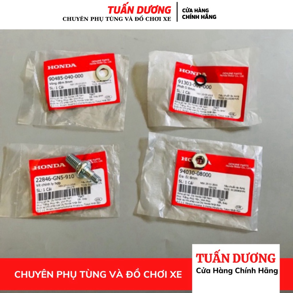 Bộ ốc chỉnh côn honda Dream chính hãng-lắp cho dream và wave honda các loại - đẹp zin 100%