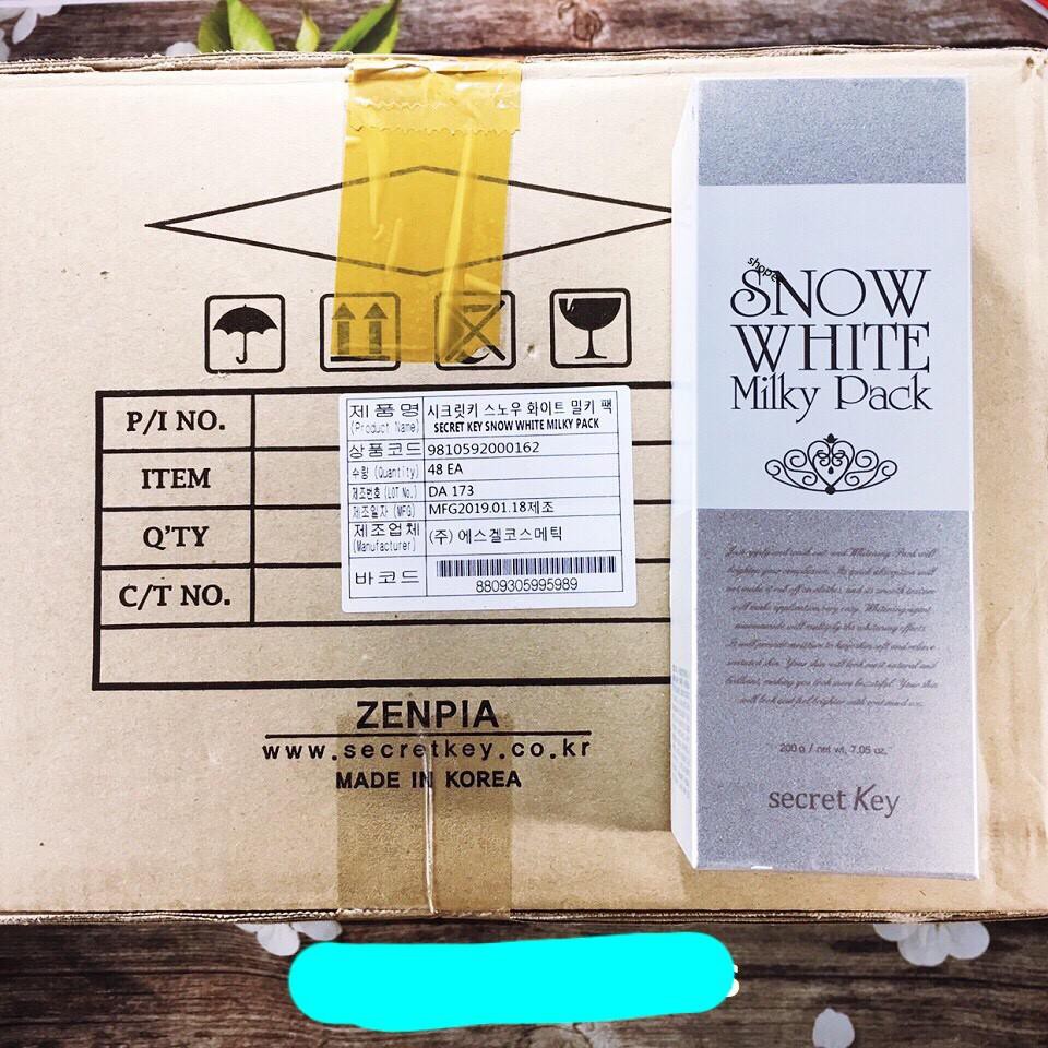Dưỡng trắng da mặt và body cao cấp Snow White Milky Pack da siêu lỳ cũng bật tone [ cam kết chính hãng Hàn Quốc ]