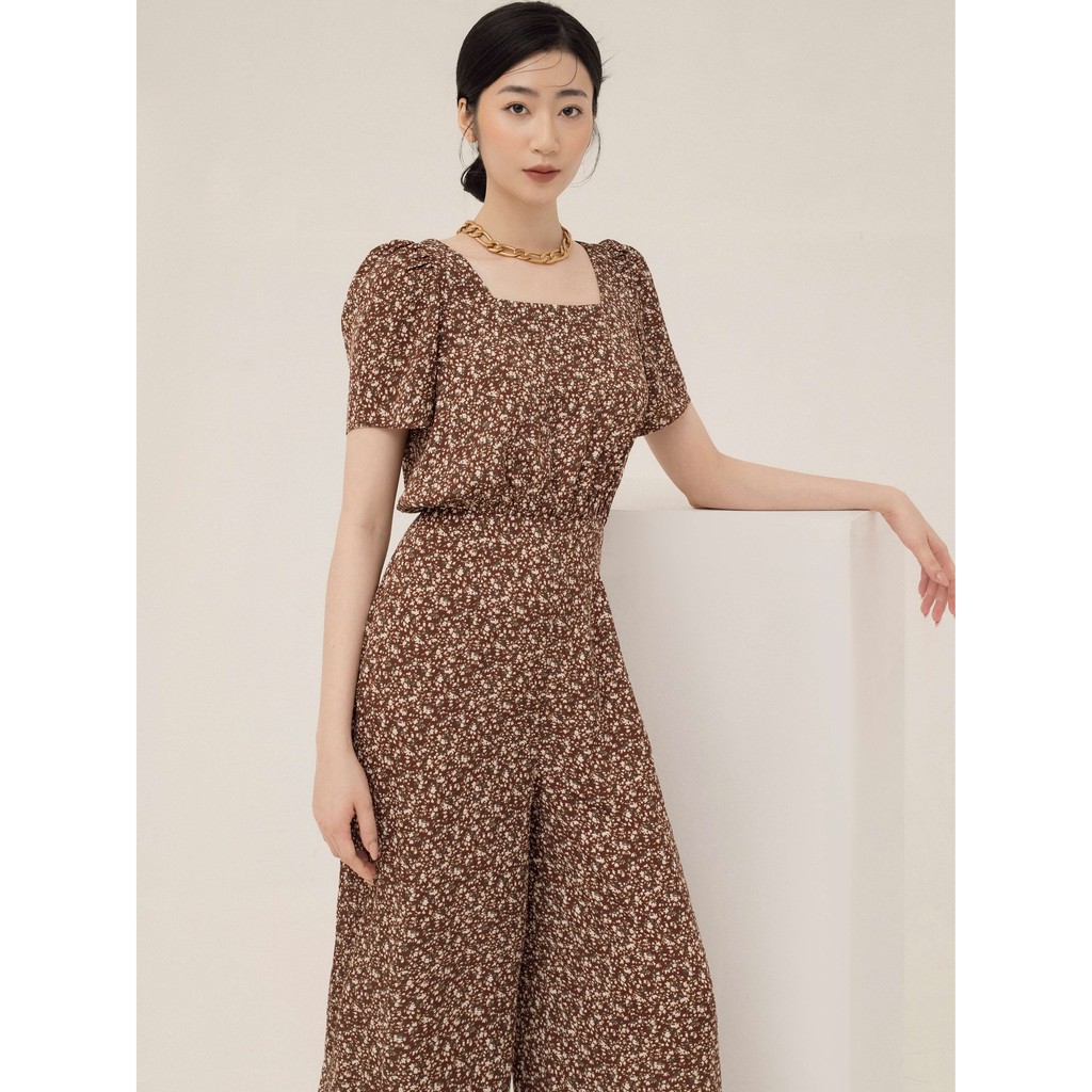 Oyster and Snail - Jumpsuit Fuyuko cổ vuông khóa sau - 0507