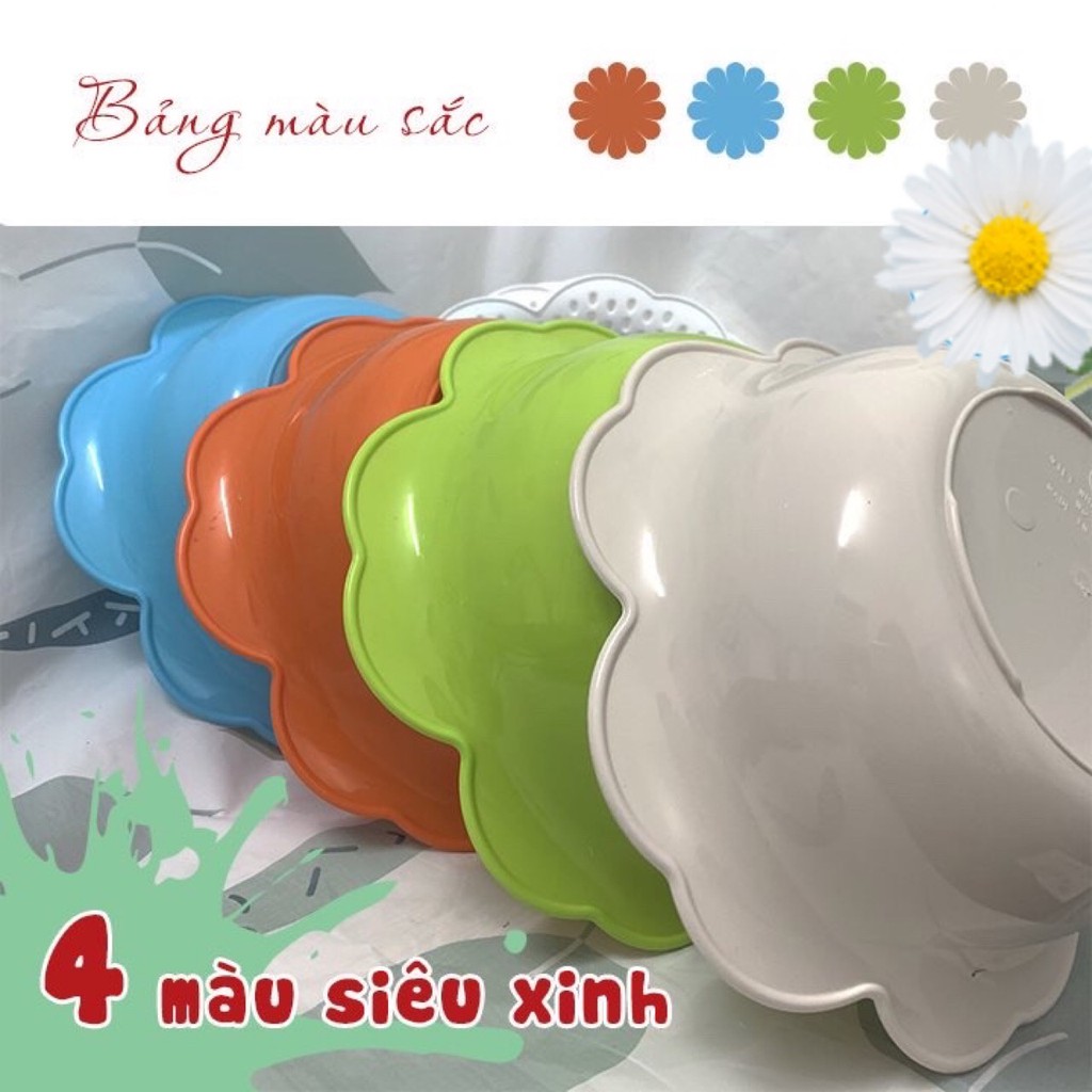 Rổ nhựa bông mai 2 lớp Việt Nhật an toàn, Bộ thau rổ 2 in 1 tiện lợi nhà bếp - MS3395