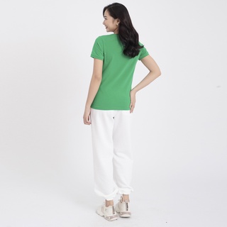 Áo thun nữ cổ tim - Xanh két