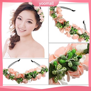 Băng đô cài tóc kiểu vòng hoa đội đầu phong cách boho cá tính cho nữ