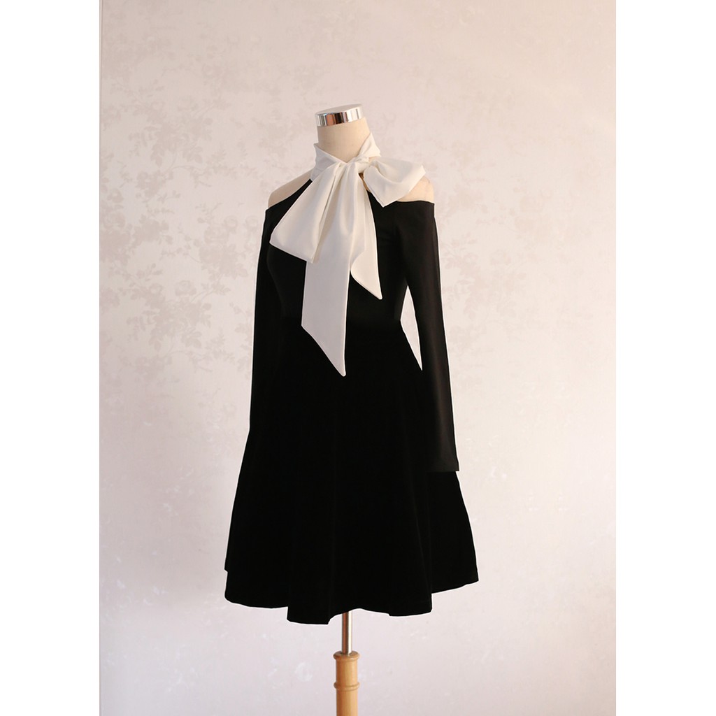 Váy Nữ Cao Cấp Cổ Nơ Khoét Vai Đuôi Váy Xòe Kiểu Dáng Hiện Đại Thời Trang Sugal VAY NU SG 0011 | BigBuy360 - bigbuy360.vn