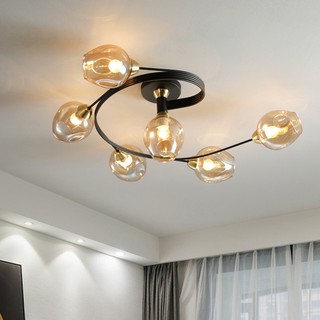 Đèn Thả Chùm Thuỷ Tinh 6 Bóng E27 - Đèn Thuỷ Tinh Phòng Khách