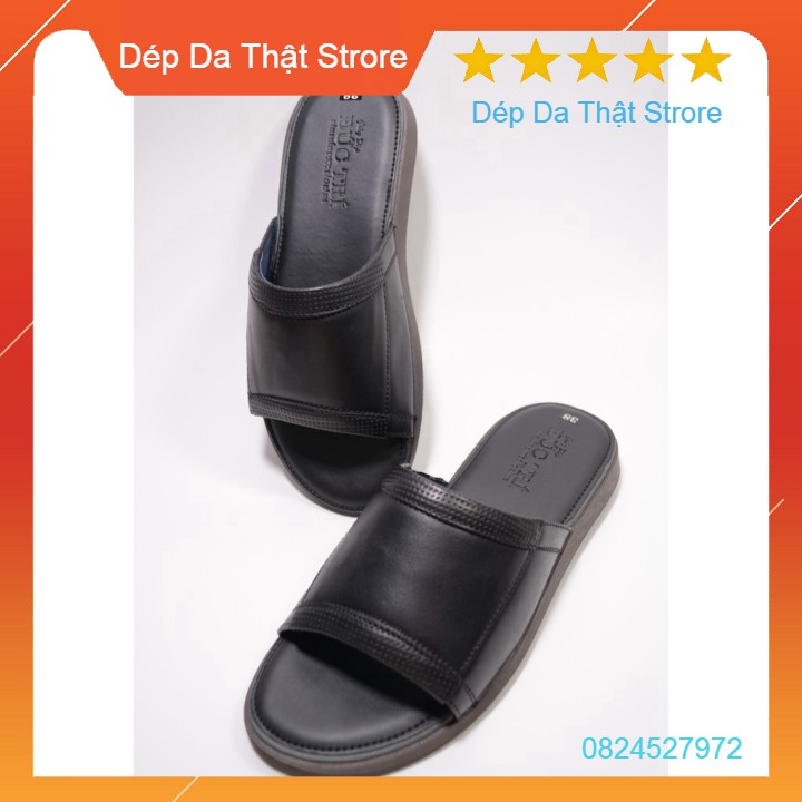 Dép Nam quai ngang da bò cao cấp Mã số V31 👑