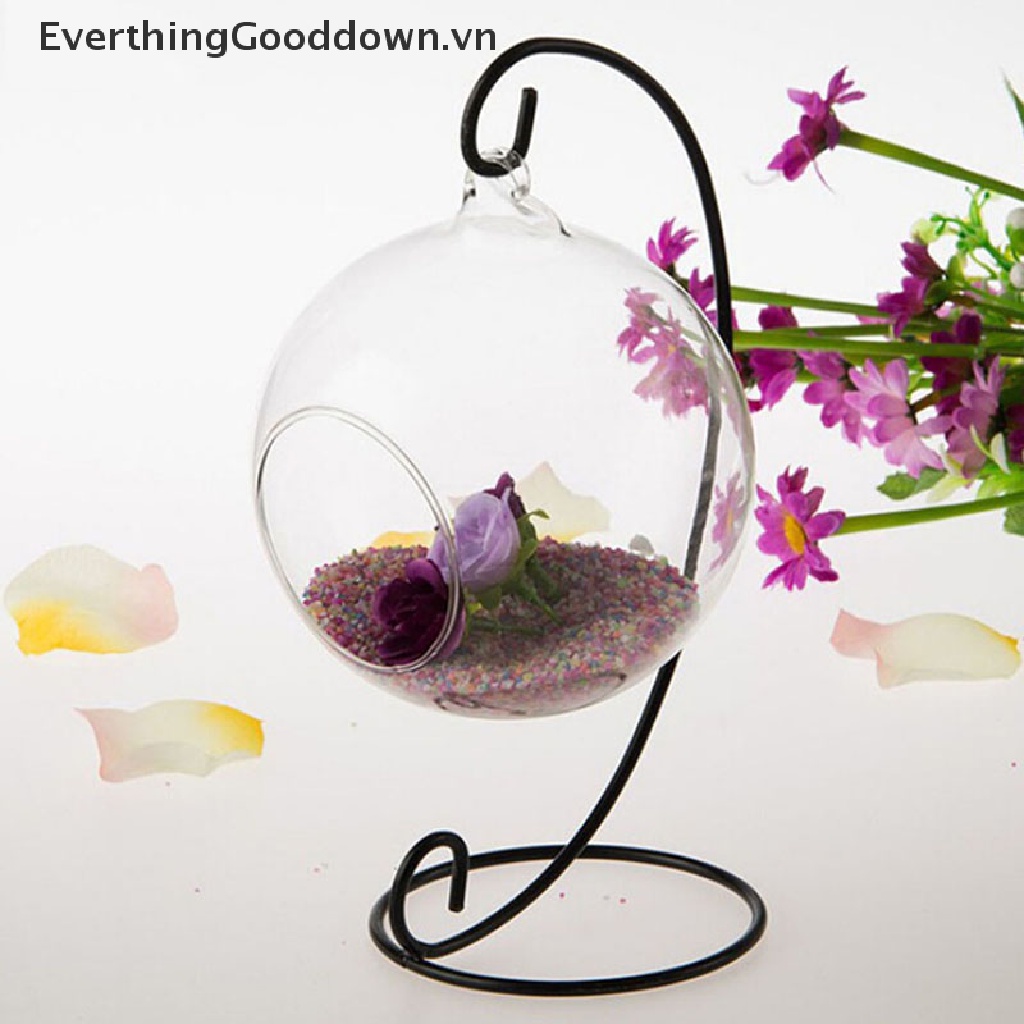 Everthingooddown Giá Đỡ Chậu Hoa Thủy Tinh Trong Suốt Bằng Sắt Kích Thước 1X 23cm 9 &quot;
