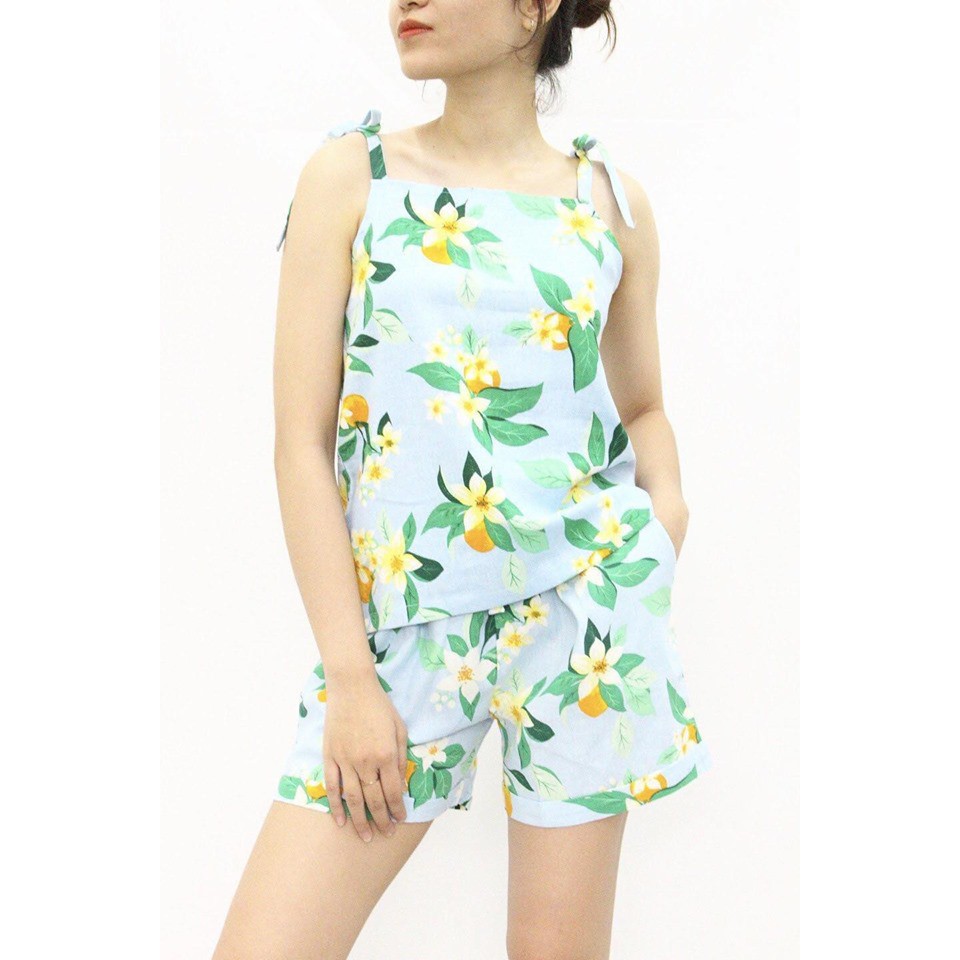 BỘ UMI YELLOW HAI DÂY LINEN