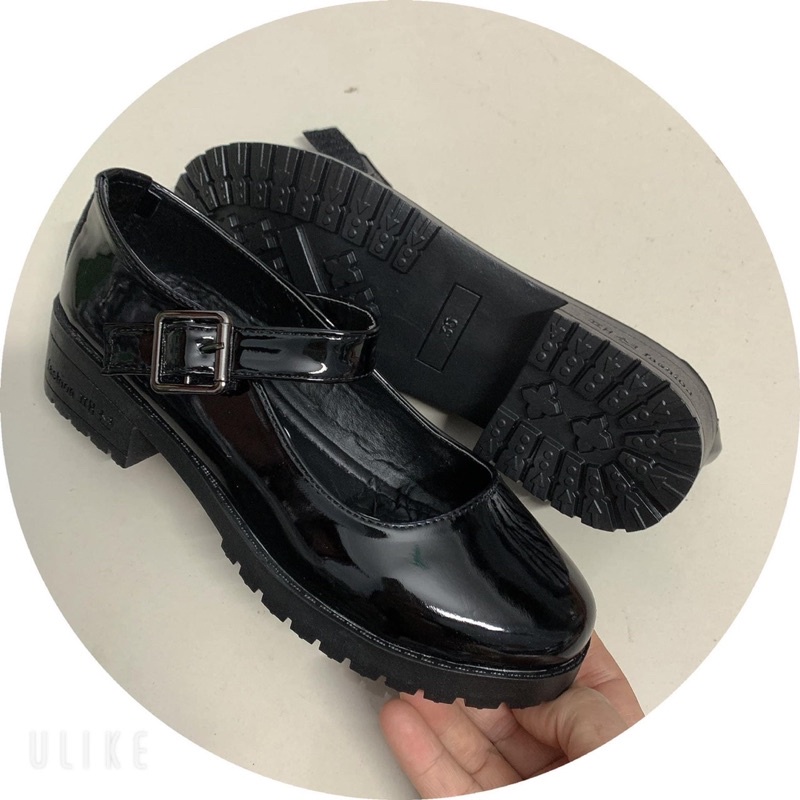 Giày LOLITA Nữ Nơ Da Bóng, Nơ Da Lì ulzzang phong cách Hàn quốc mary quai cài đế cao cá tính năng động mới hot