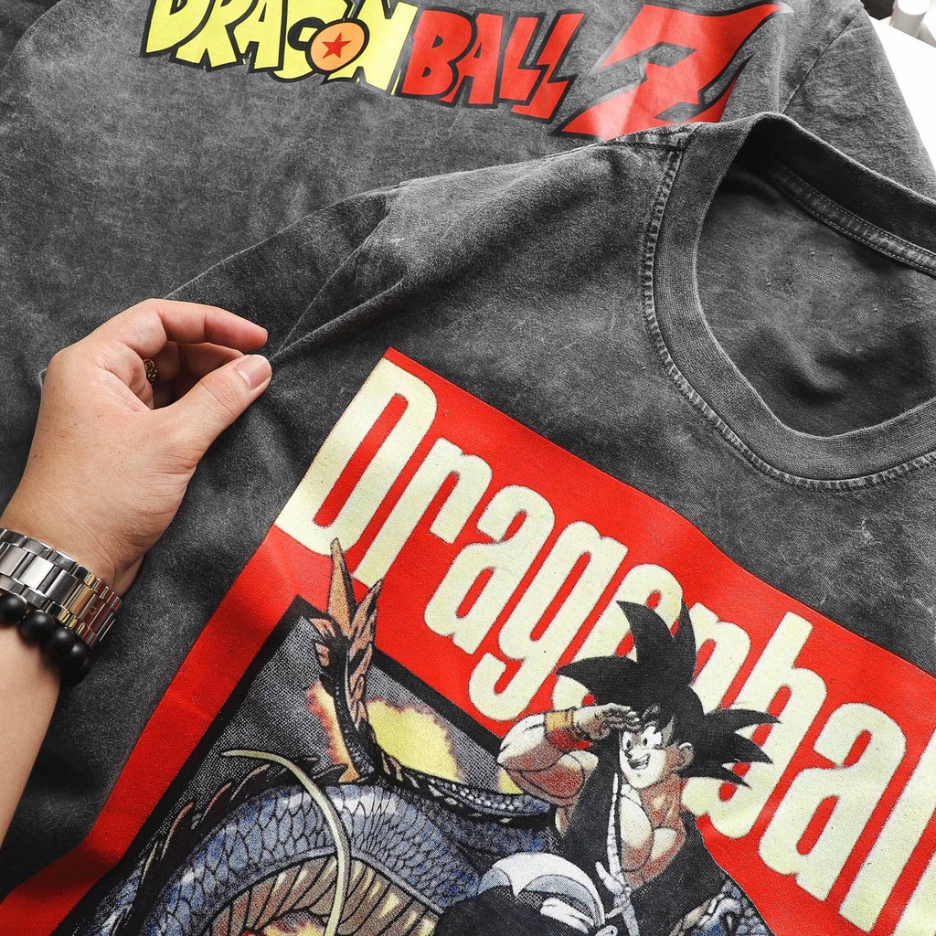 Áo thun tay lỡ nam nữ in hình Dragon ball , Vải Cotton Form Oversize - SELECTED.STORE