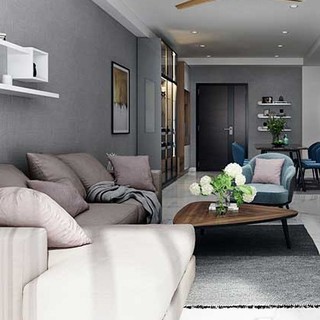 Cuộn 10m decal giấy dán tường  khổ 45cm keo sẵn mẫu MÀU XÁM.