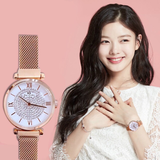 Đồng hồ nữ Bee Sister chính hãng dây nam châm mặt đính đá mẫu mới siêu hot | BigBuy360 - bigbuy360.vn