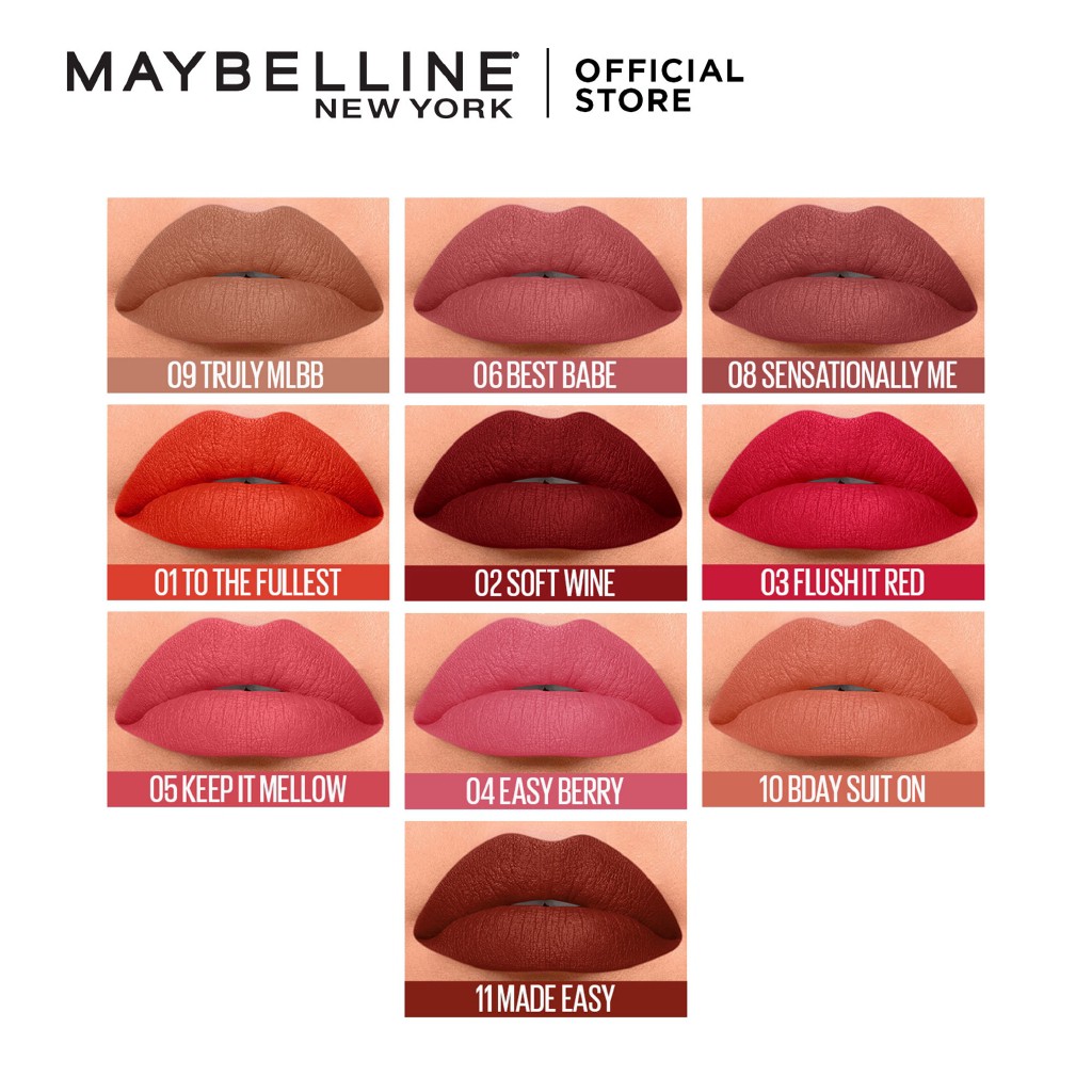 (hàng Mới Về) Son Kem Lì Lâu Trôi Maybelline | BigBuy360 - bigbuy360.vn