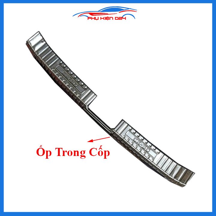 Ốp chống trầy cốp trong ngoài Mazda CX30 2021-2022 Inox mạ crom sáng bóng