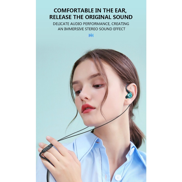 Tai nghe nhét tai Newmsnr 9D bass kèm mic dùng để chơi game