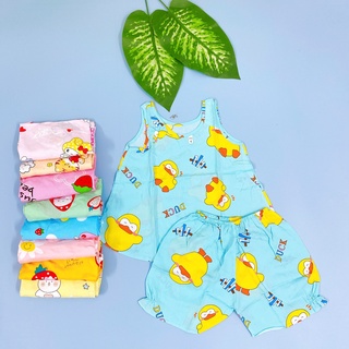 (SIZE 4) Bộ tole lanh (tôn), lanh lụa mặc nhà bé gái nơ vai áo, kiểu xòe baby doll 10-12kg, bộ hè bé gái, mát mẻ.