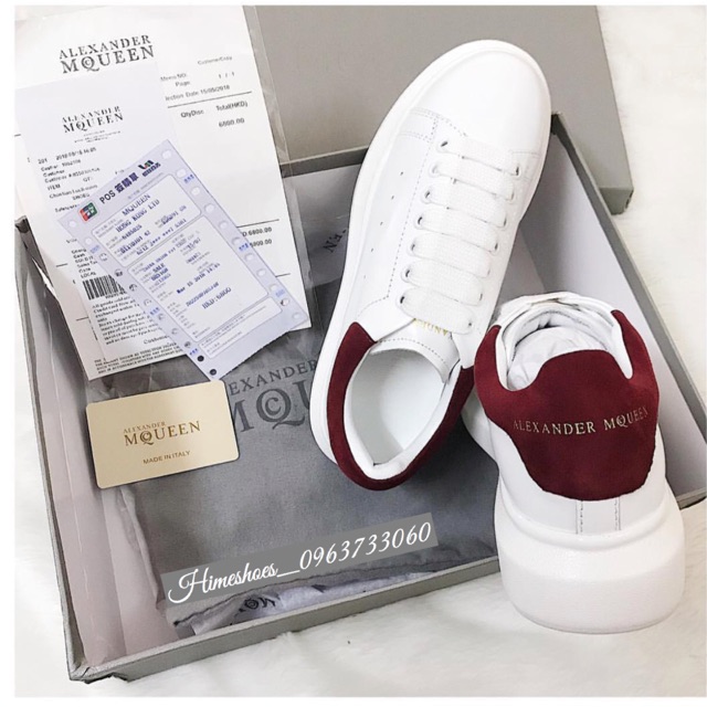 Giày Sneaker trắng gót đỏ - có sẵn