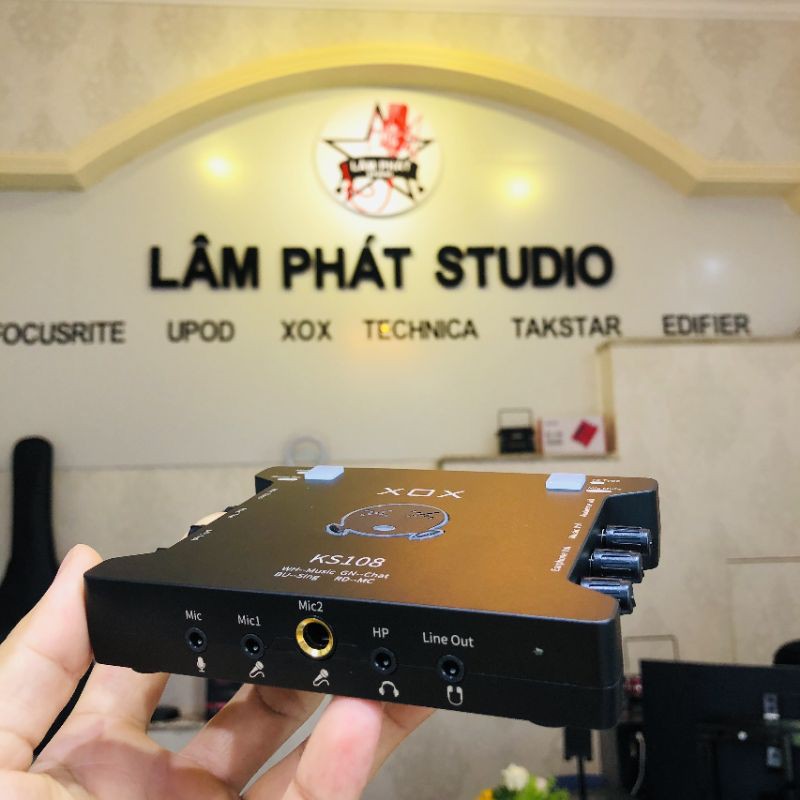 [Mã ELMS5 giảm 7% đơn 300K] Sound Card XOX KS108 chuyên dùng cho thu âm, hát karaoke, Livestream