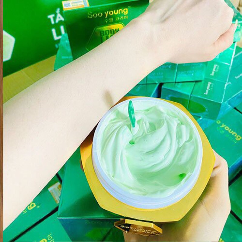Kem Body Lục Tảo Legend Soo Young mẫu mới 2022 dưỡng trắng da toàn thân tặng kèm kích trắng lục tảo alpha arbutin