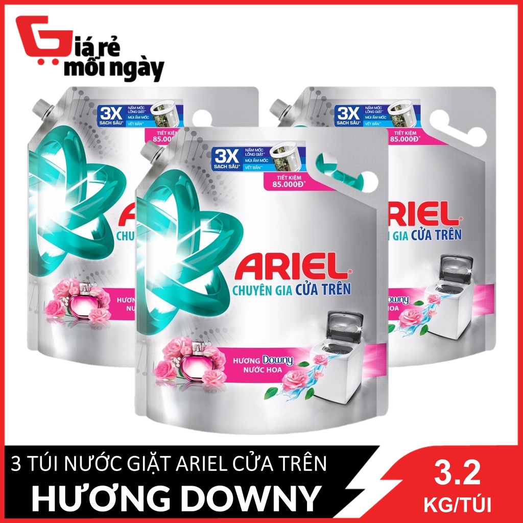 COMBO 3 túi nước giặt Ariel Đam mê 3.25kg