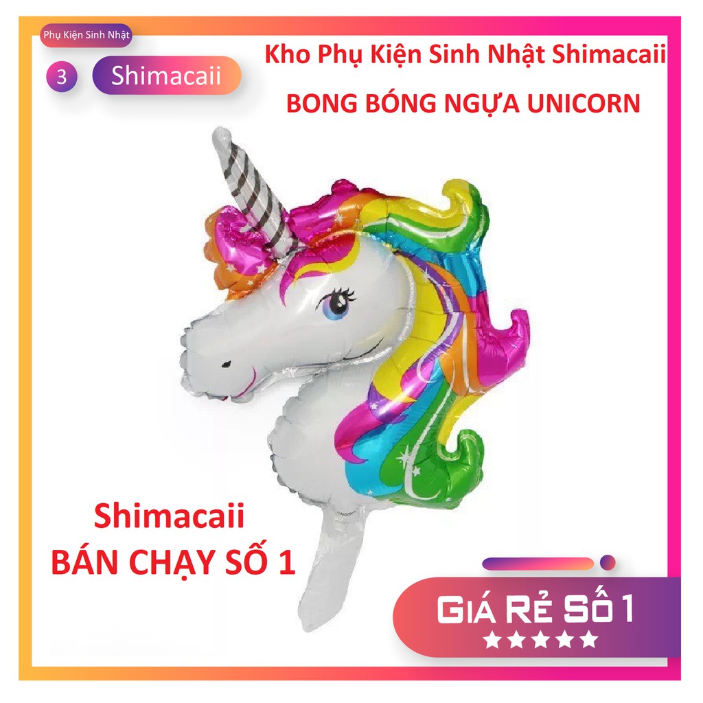 BONG BÓNG HÌNH CHÚ NGỰA Rainbown Unicorn TRANG TRÍ SINH NHẬT