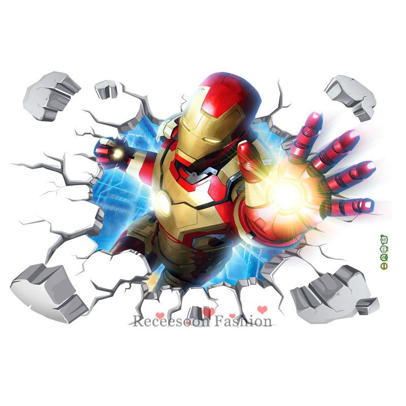 Sticker dán tường trang trí hình Batman kiểu 3D
