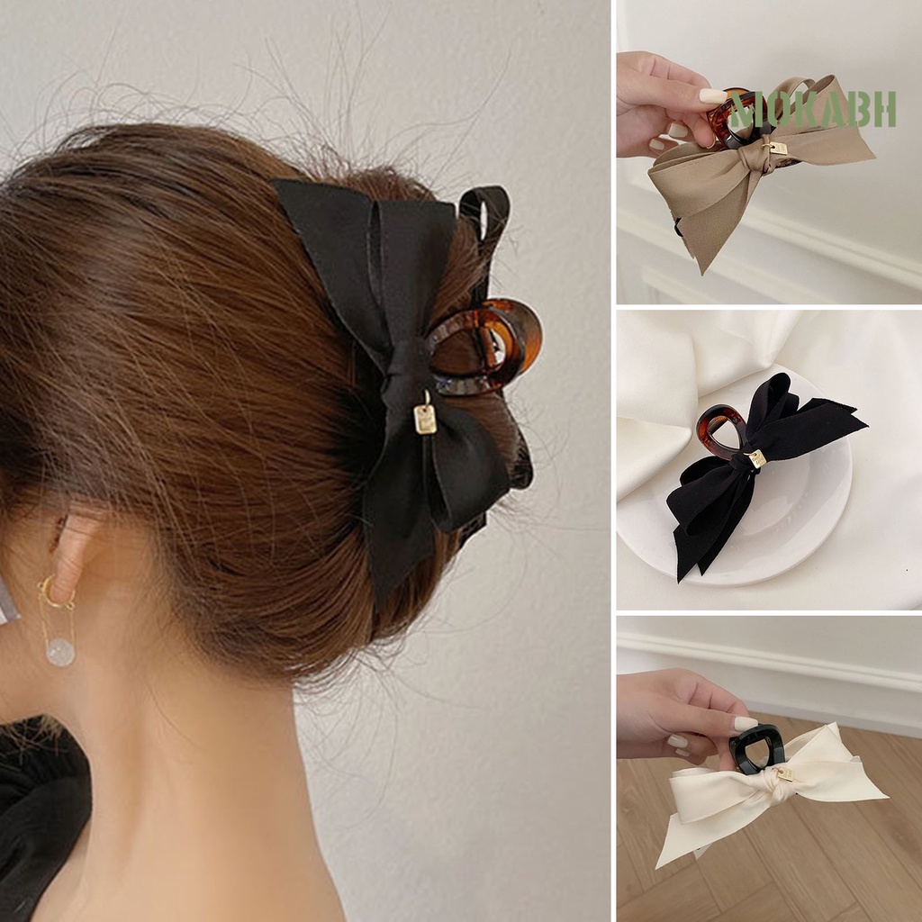 Kẹp Tóc Càng Cua Bằng Vải Lấp Lánh Chống Trượt Ổn Định Cho Nữ