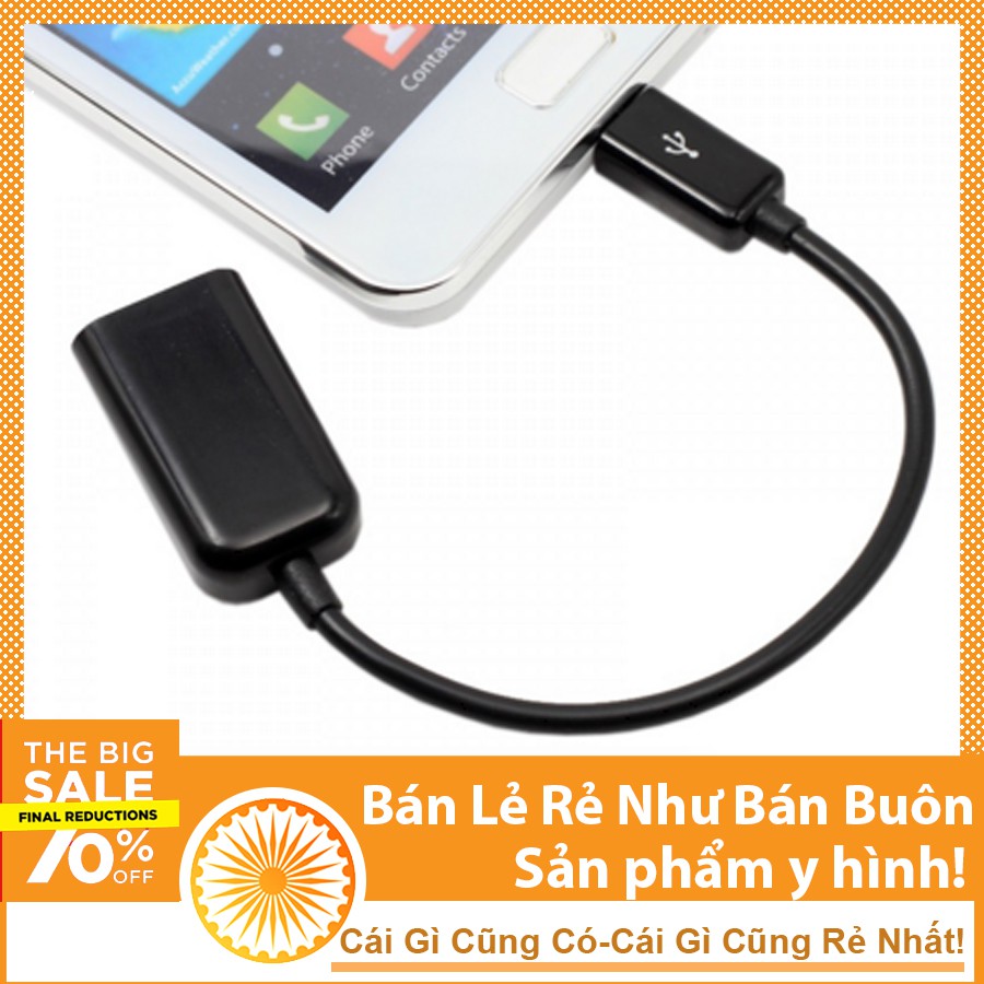 Anasa Cáp OTG USB Cái-MicroUSB ( Kết nối điện thoại với USB, Chuột, Tay Game... ) Anasa